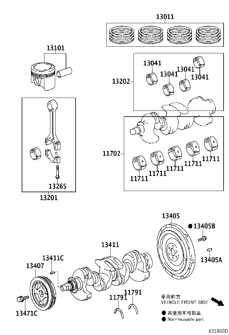 Toyota 13011-21110 RING SET, PISTON