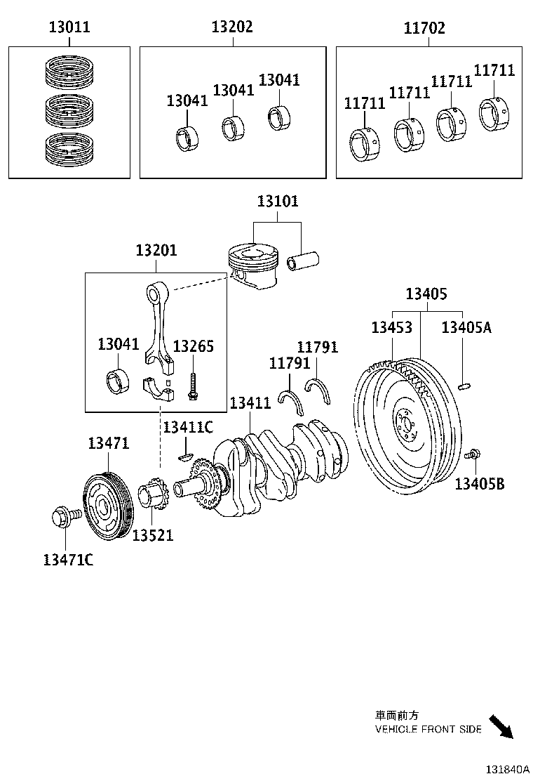13101-47110 PISTON SUB-ASSY, W/PIN product image