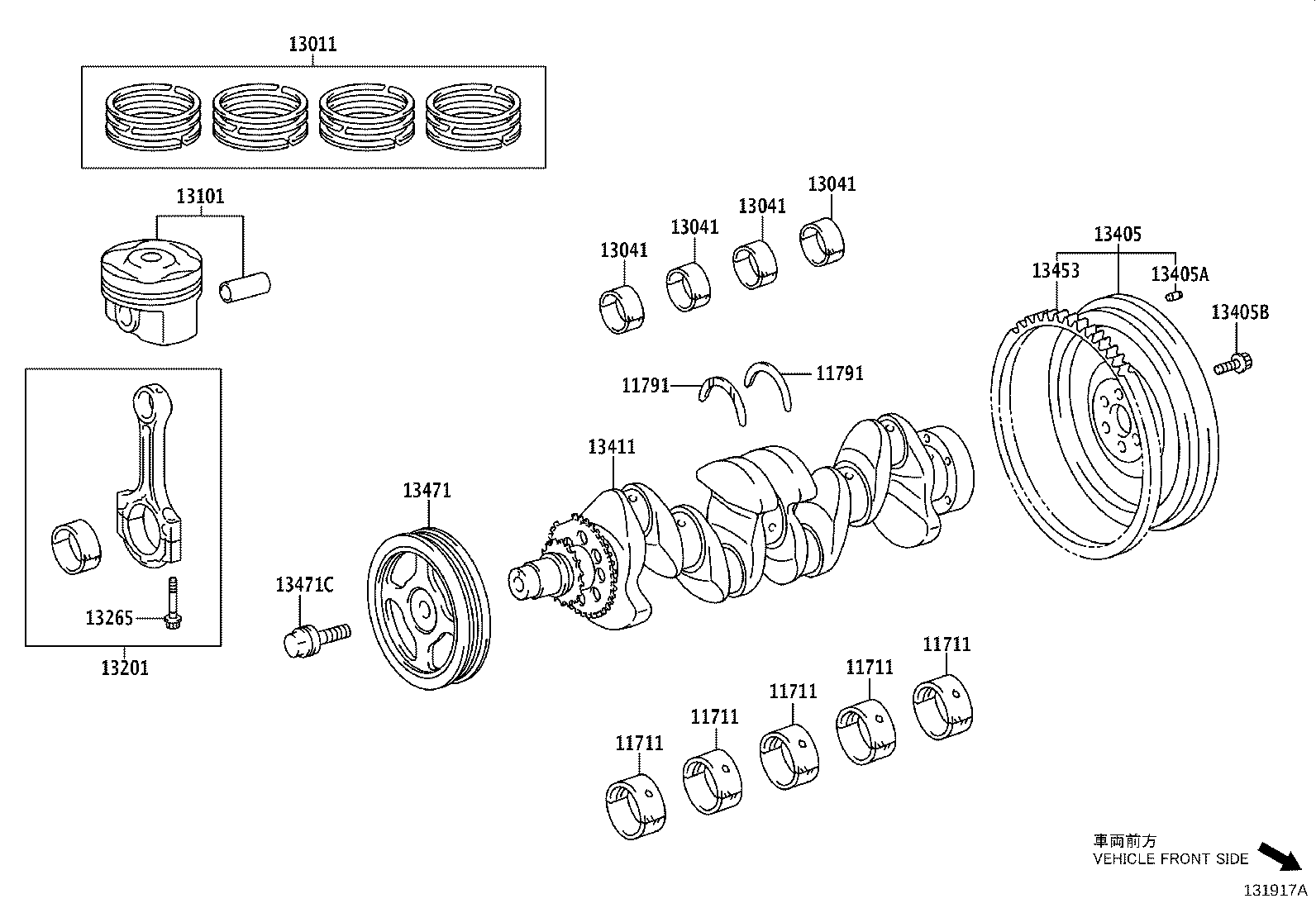 13101-0T280 PISTON SUB-ASSY, W/PIN product image