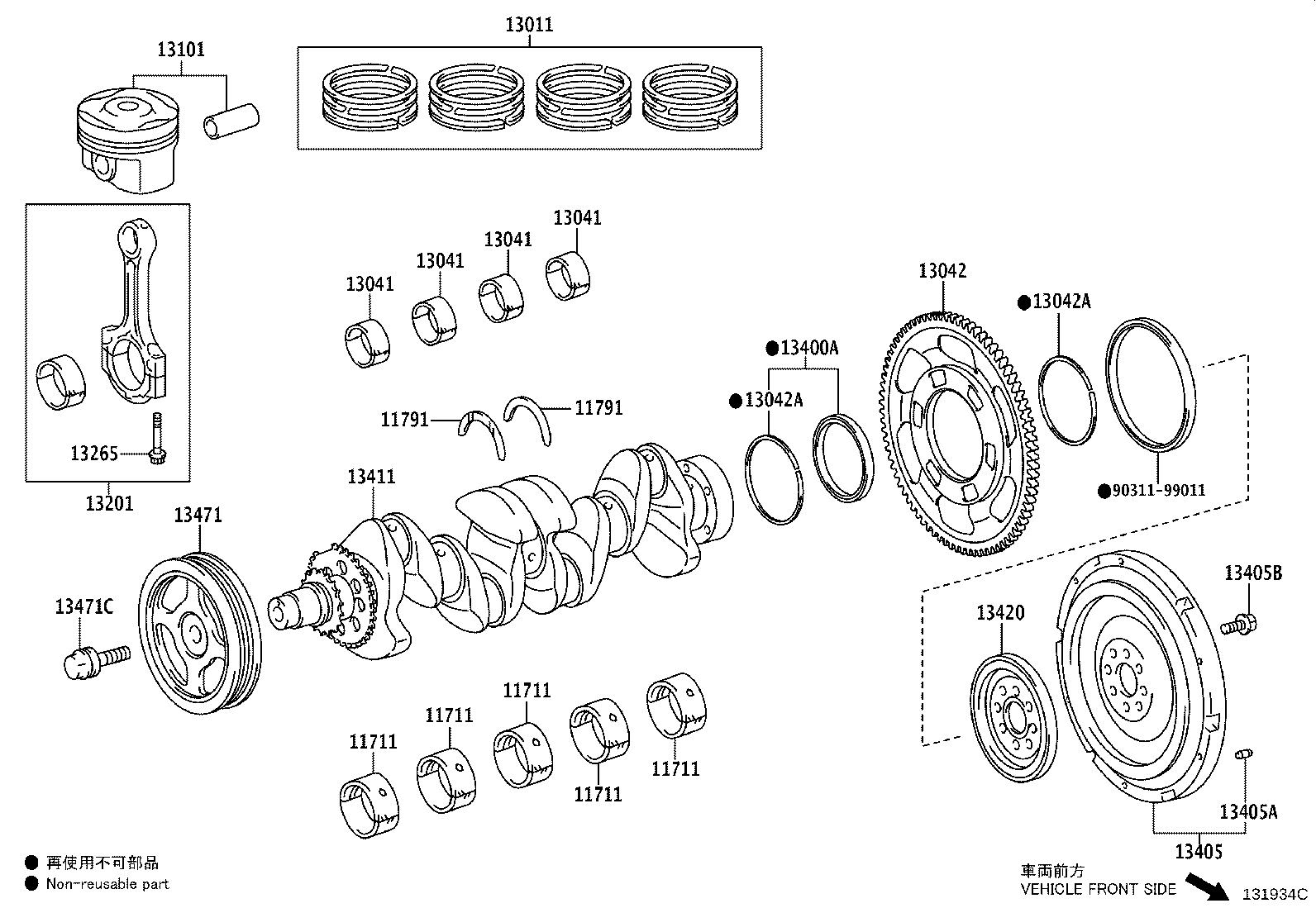 13101-0T040 PISTON SUB-ASSY, W/PIN product image