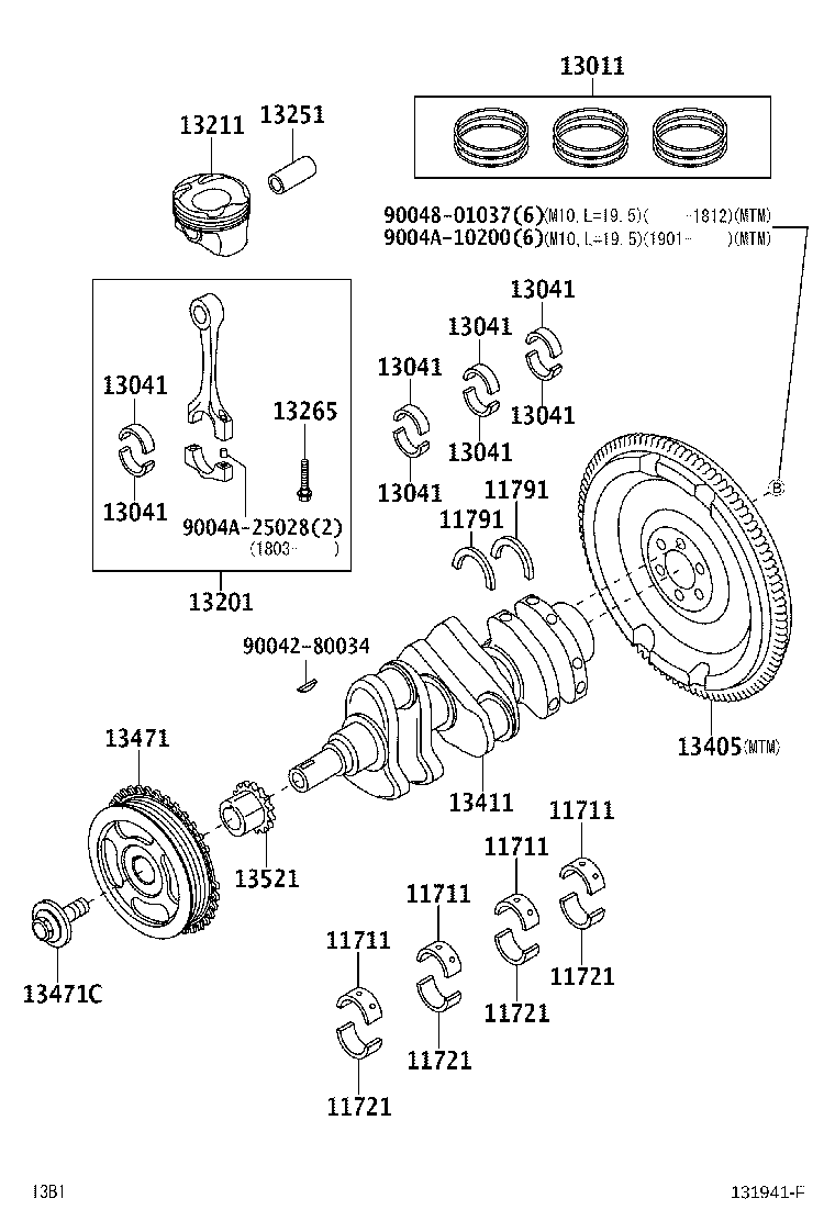 13101-BZ270 PISTON SUB-ASSY, W/PIN product image