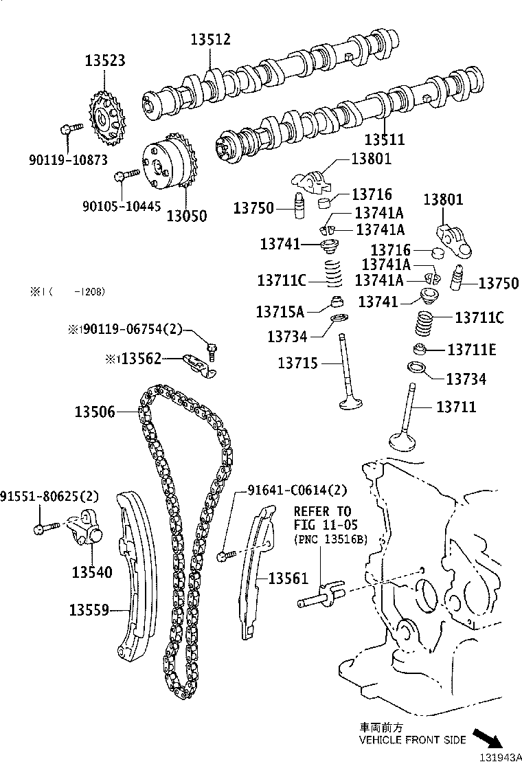 13502-21041 CAMSHAFT, NO.2 product image