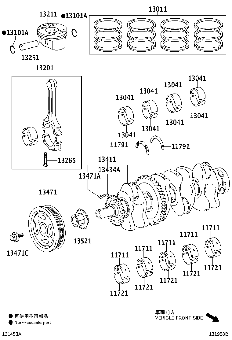 13401-0V040 CRANKSHAFT product image