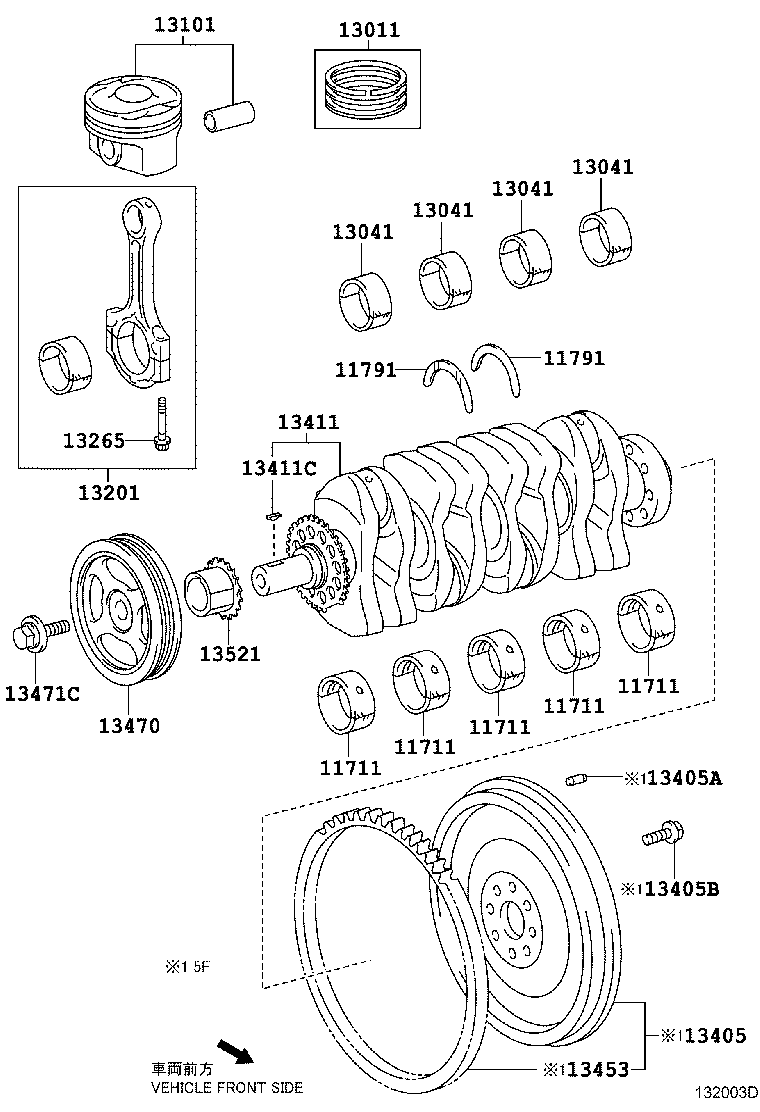 13405-0Y040 FLYWHEEL SUB-ASSY product image
