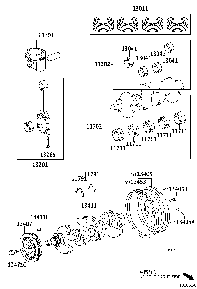 13101-37280 PISTON SUB-ASSY, W/PIN product image