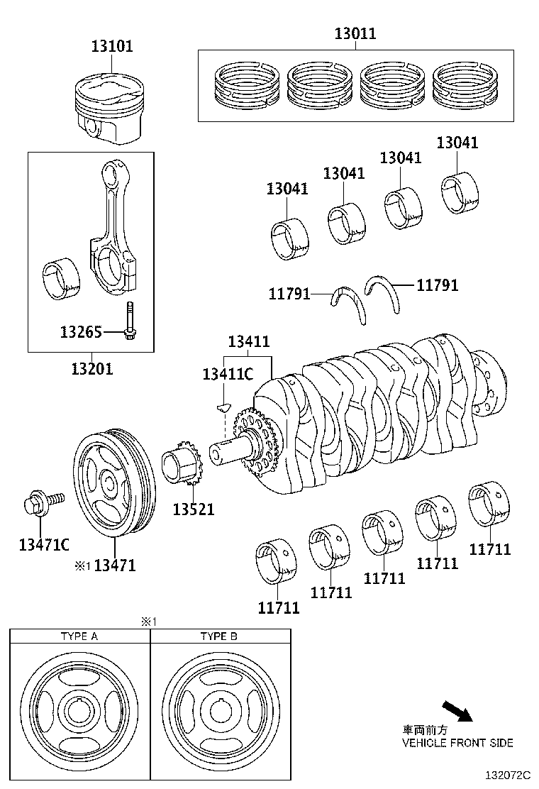 13101-47100 PISTON SUB-ASSY, W/PIN product image