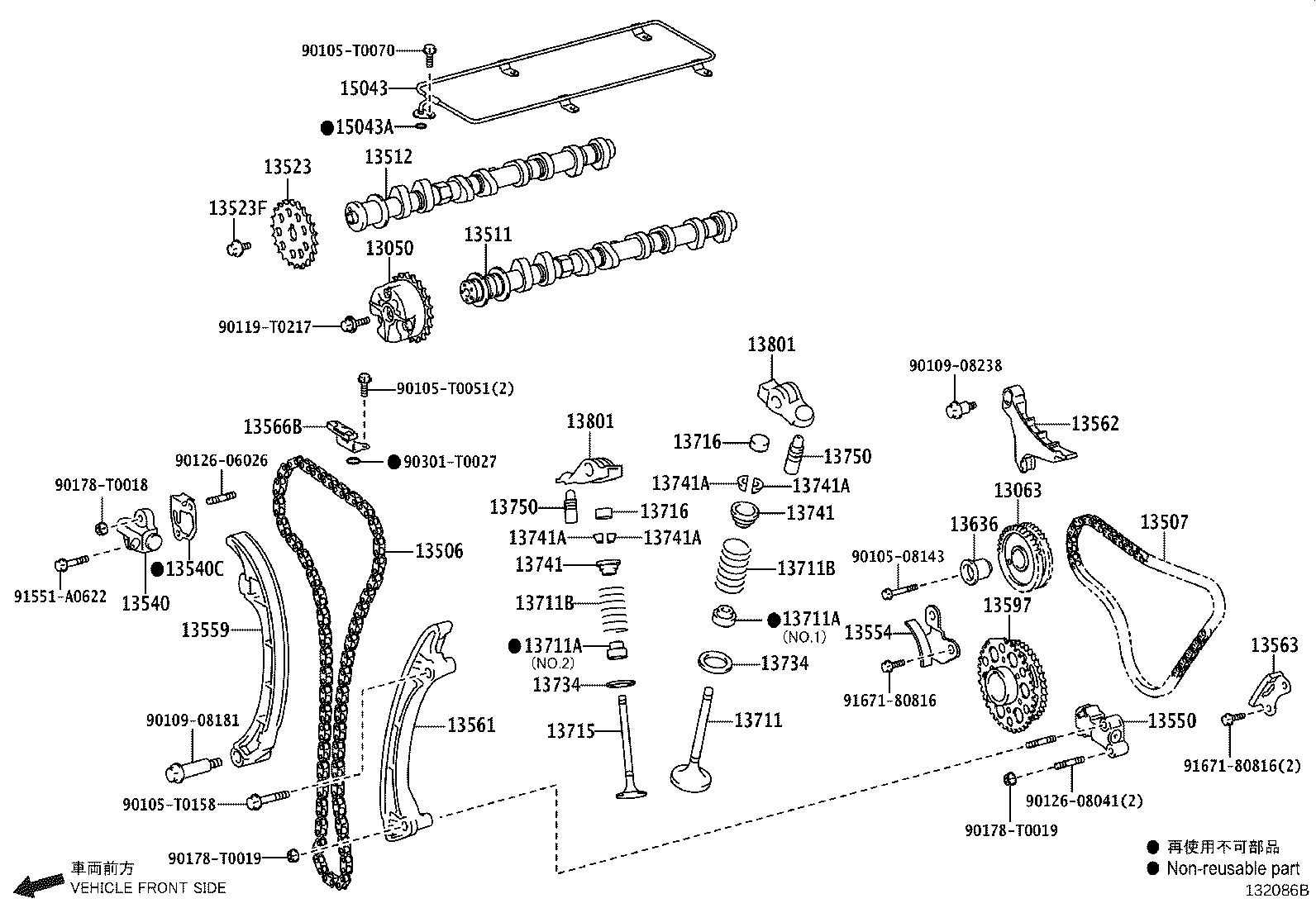 13501-0C010 CAMSHAFT product image