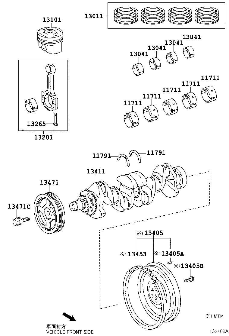 11701-0Q030 BEARING, CRANKSHAFT product image