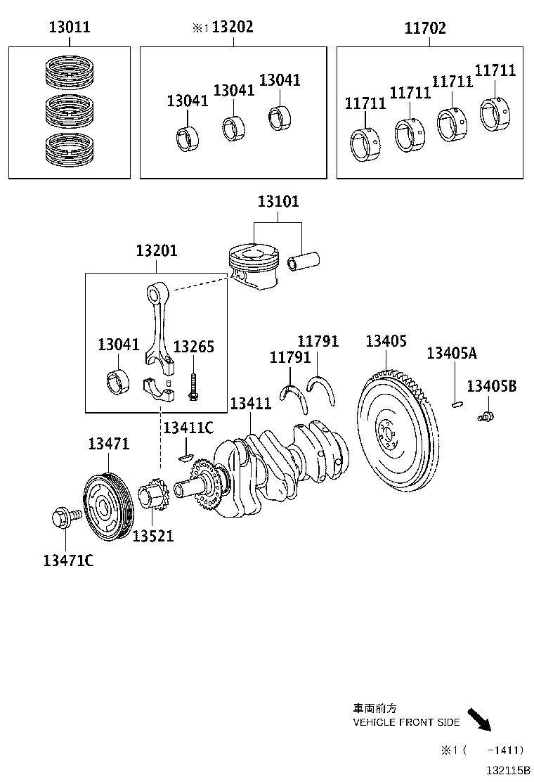 11701-0Q030 BEARING, CRANKSHAFT product image