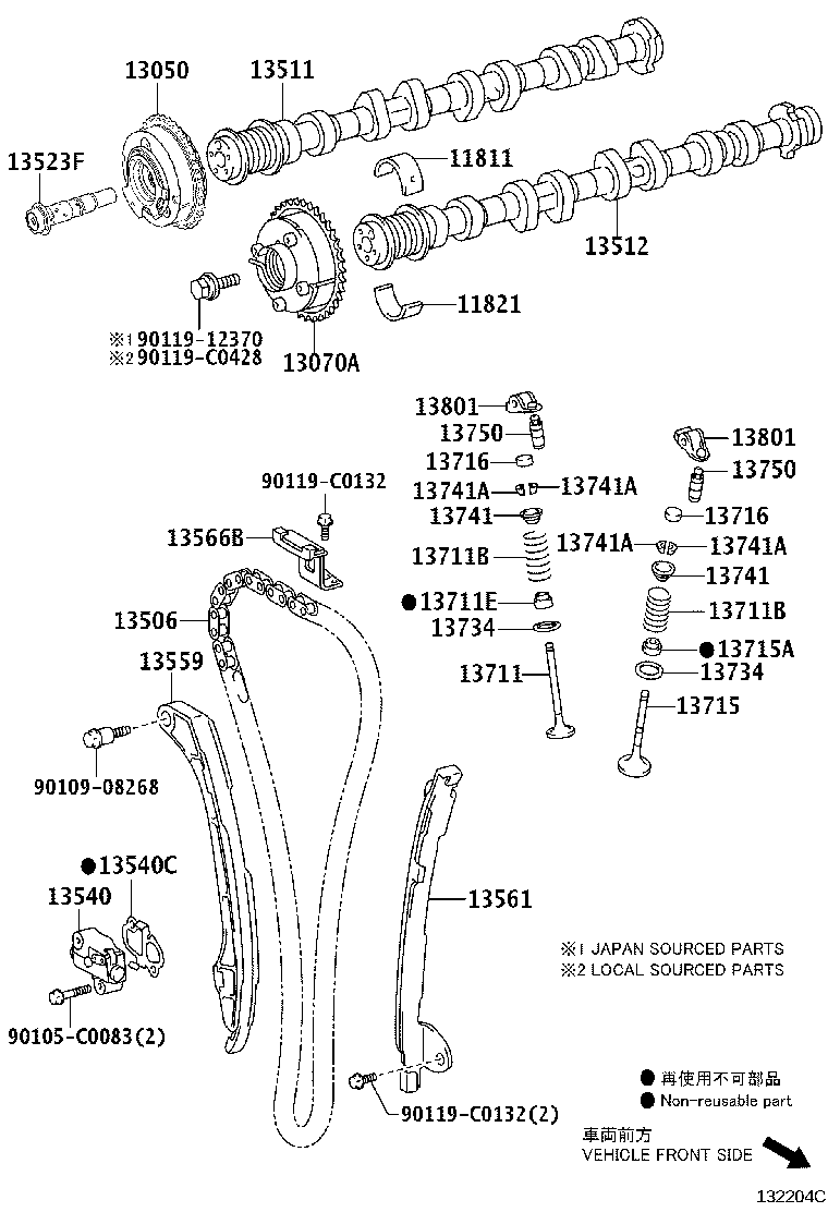 13501-0H030 CAMSHAFT product image