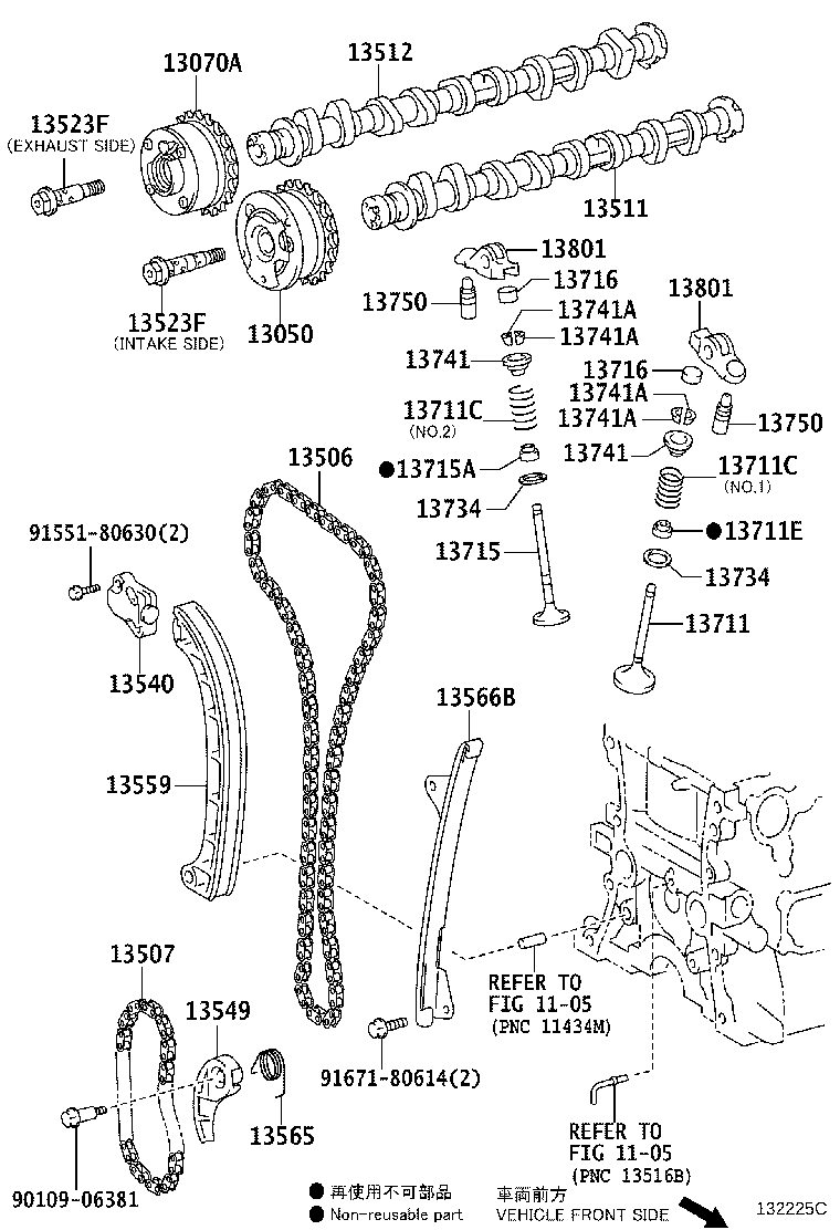 13501-0T080 CAMSHAFT product image