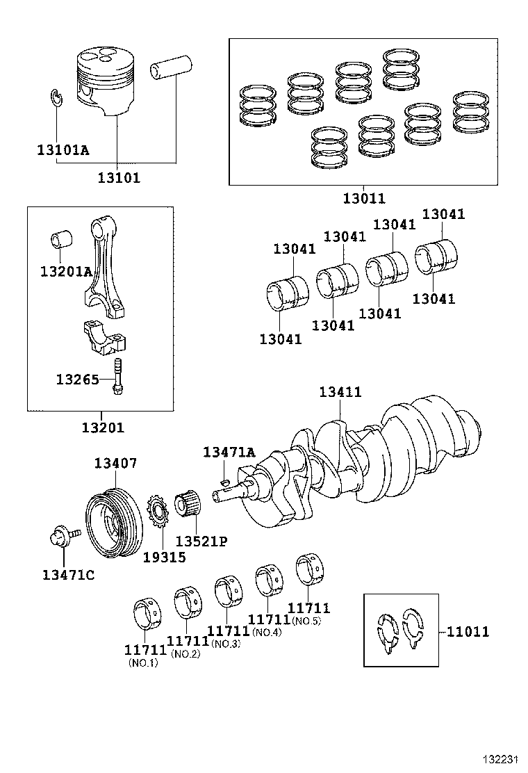 13407-50070 DAMPER SUB-ASSY, CRANKSHAFT product image