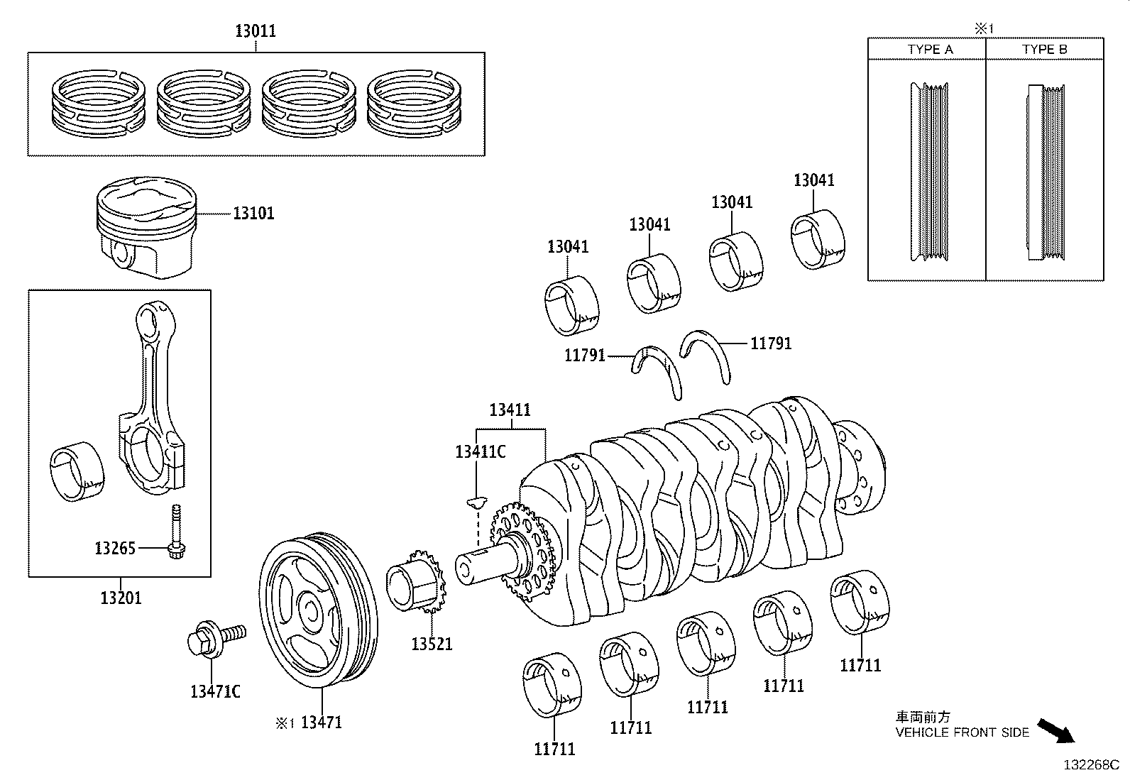 13201-49115 ROD SUB-ASSY, CONNECTING product image