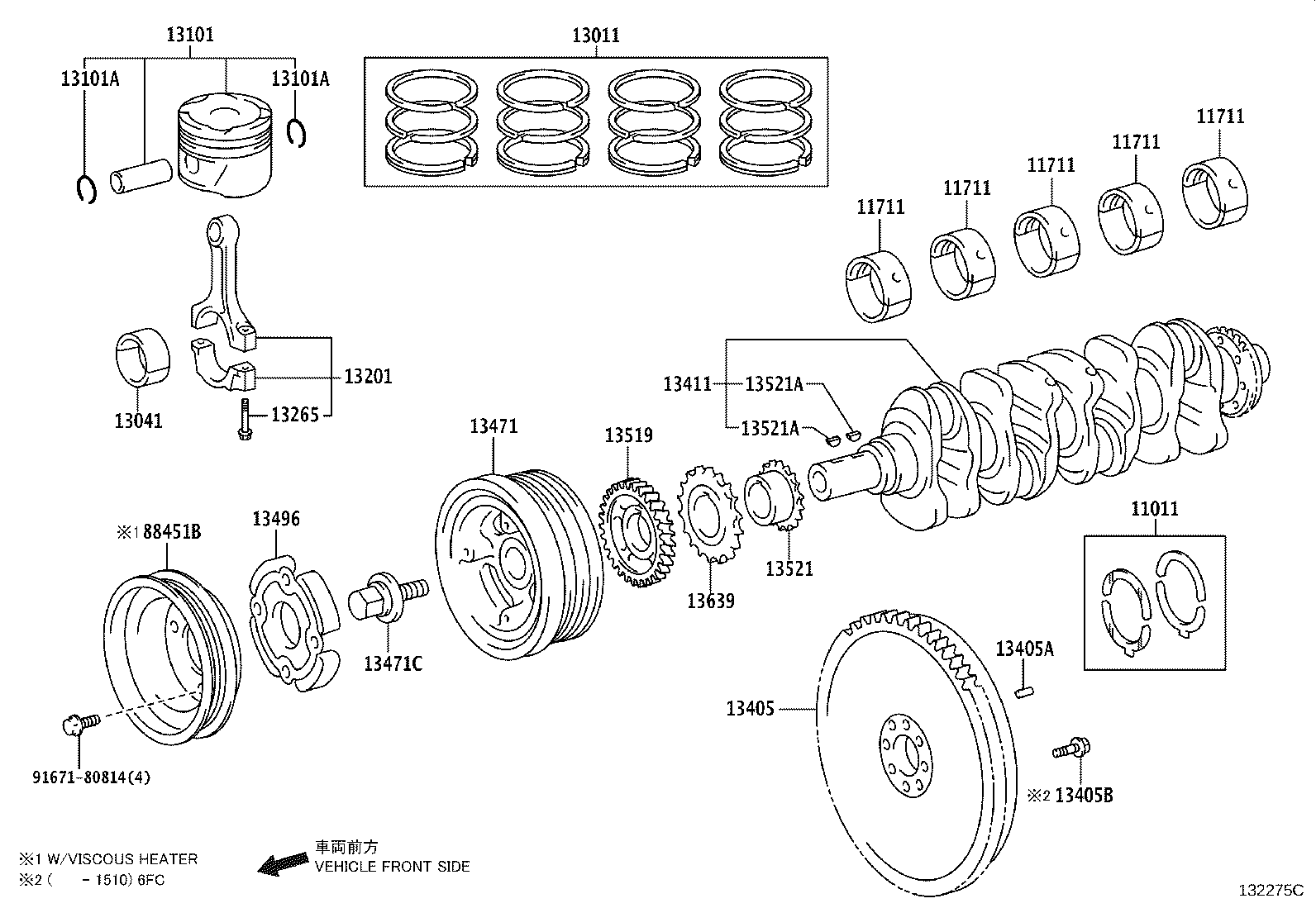13405-11100 FLYWHEEL SUB-ASSY product image