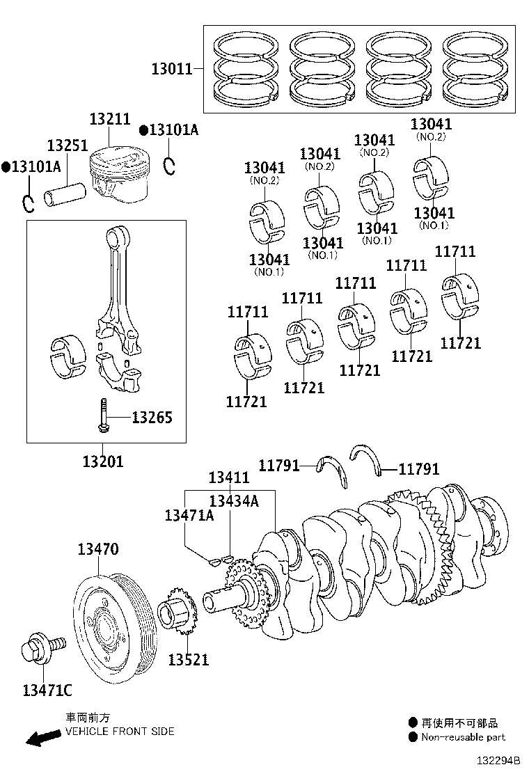 Toyota 13011-31143 RING SET, PISTON