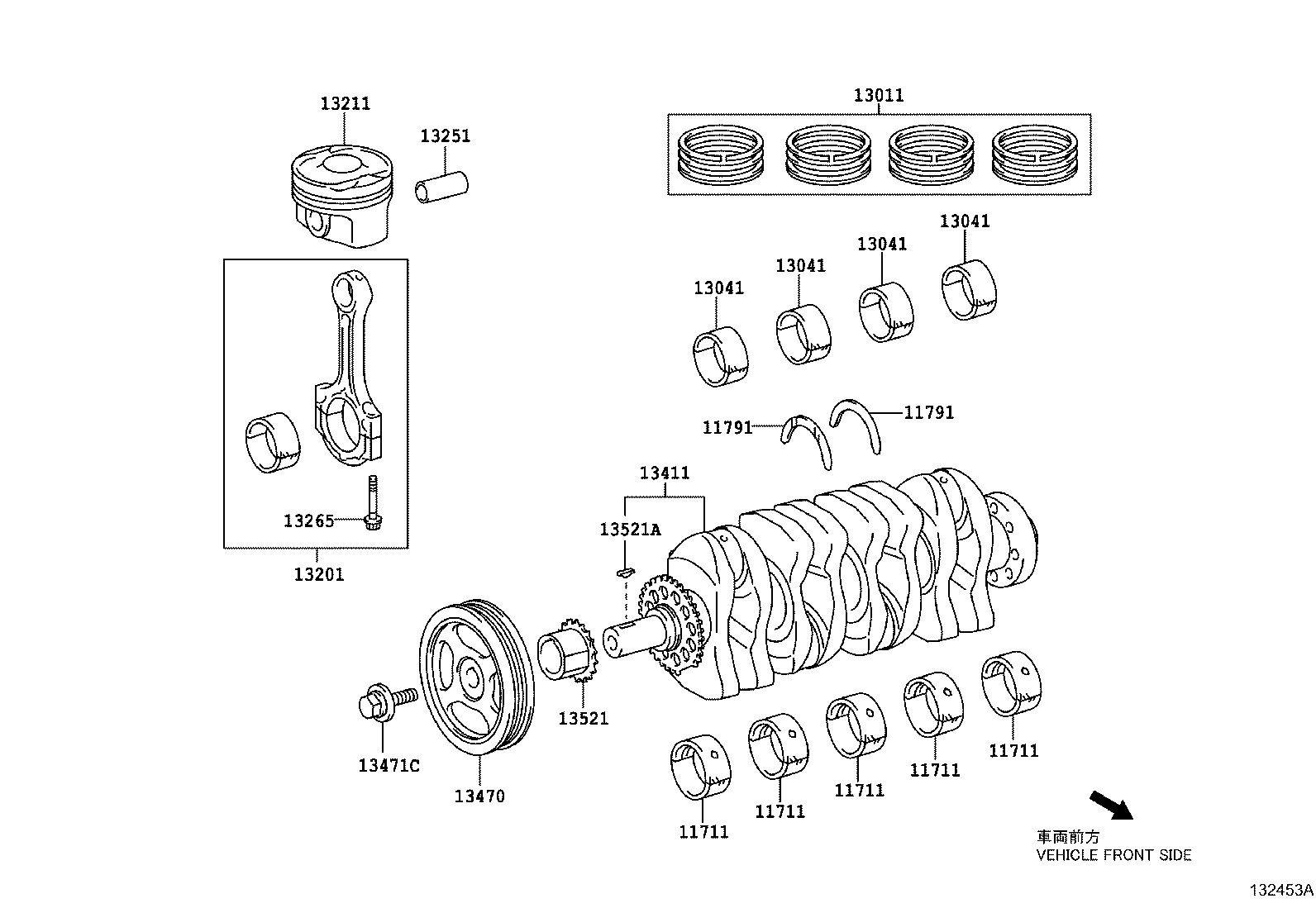 13101-37490 PISTON SUB-ASSY, W/PIN product image