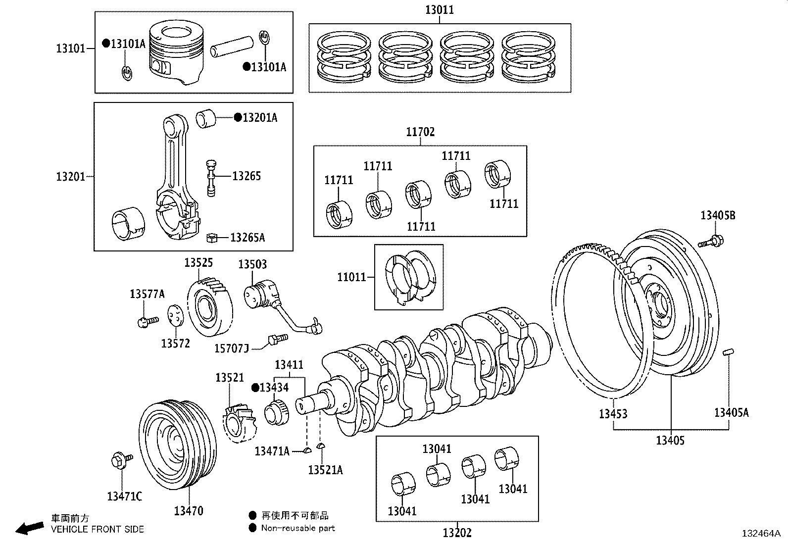 11705-58010 BEARING SET, CRANKSHAFT product image