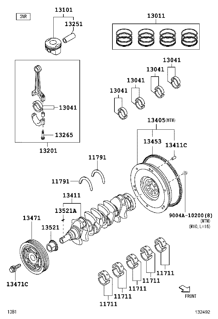 13101-BZ270 PISTON SUB-ASSY, W/PIN product image