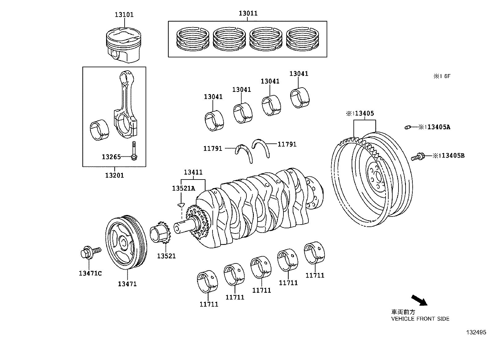 11701-0Q030 BEARING, CRANKSHAFT product image