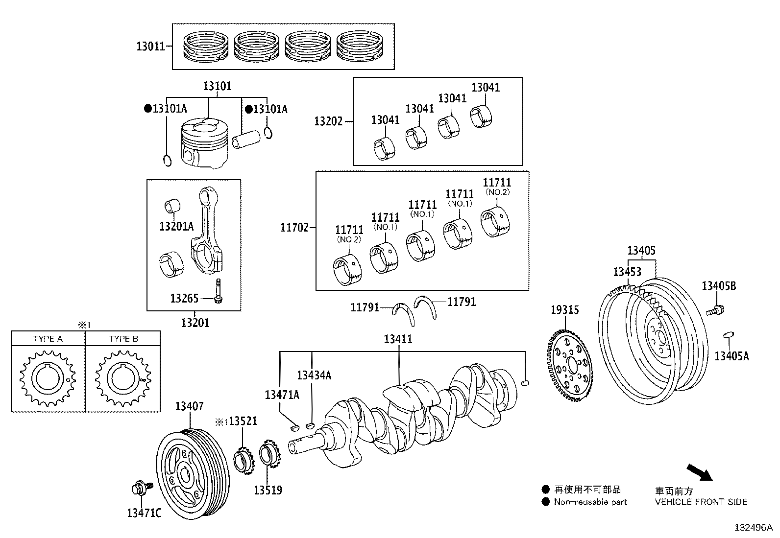 11701-0Q030 BEARING, CRANKSHAFT product image