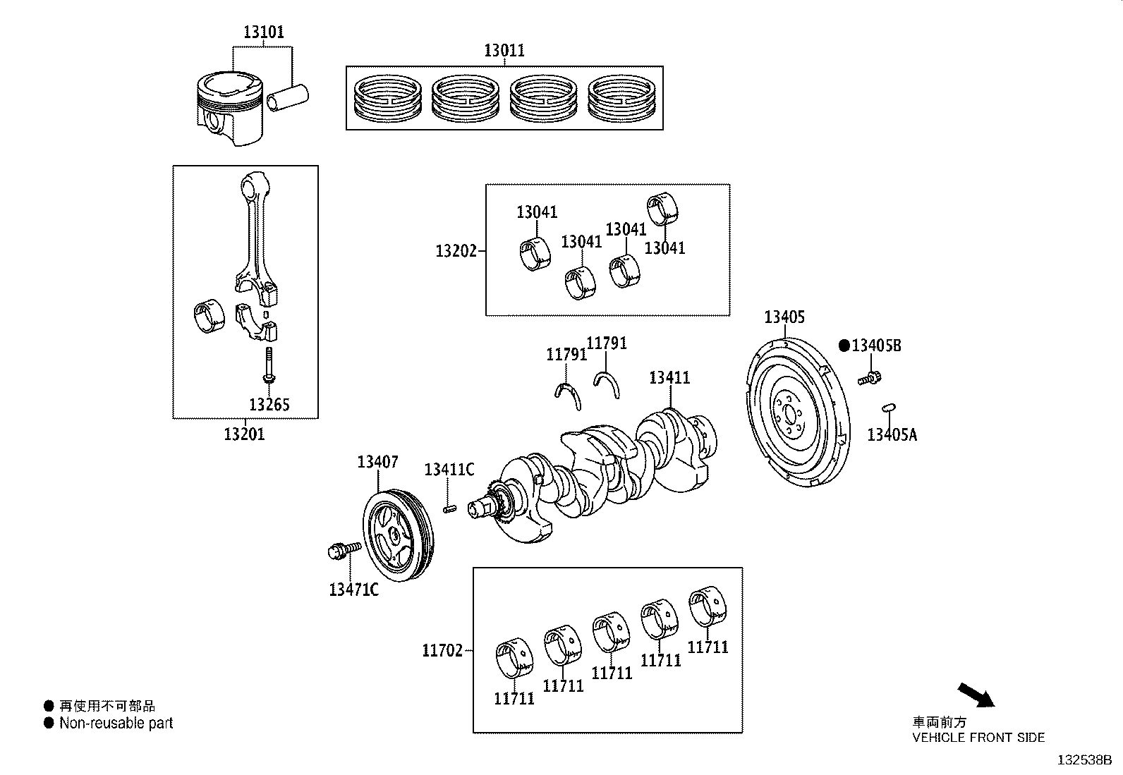 13101-21170 PISTON SUB-ASSY, W/PIN product image