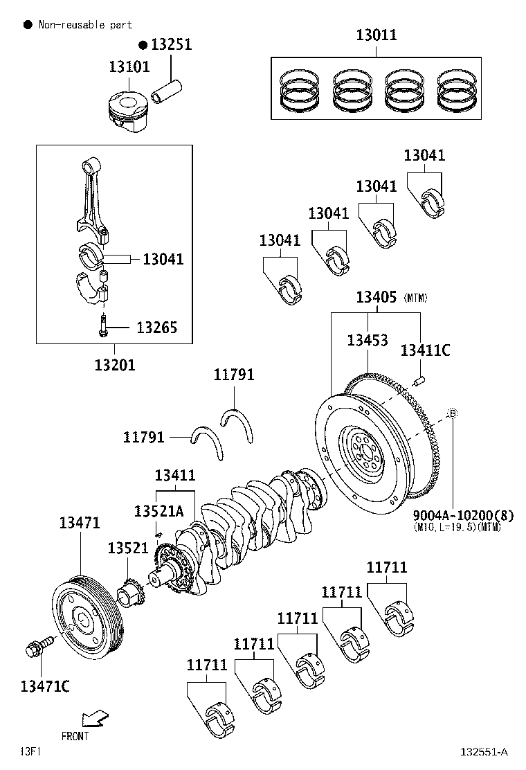 13405-BZ210 FLYWHEEL SUB-ASSY product image