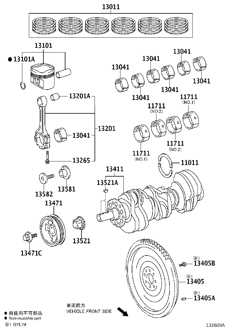 Toyota 13011-31161 RING SET, PISTON