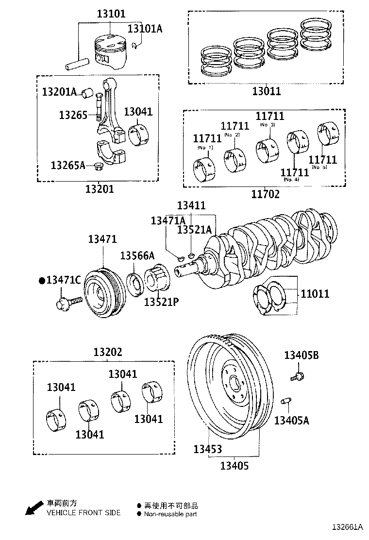 13104-73060 PISTON SUB-ASSY, W/PIN product image