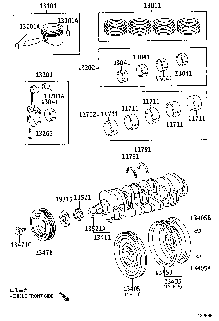 13101-0R031 PISTON SUB-ASSY, W/PIN product image