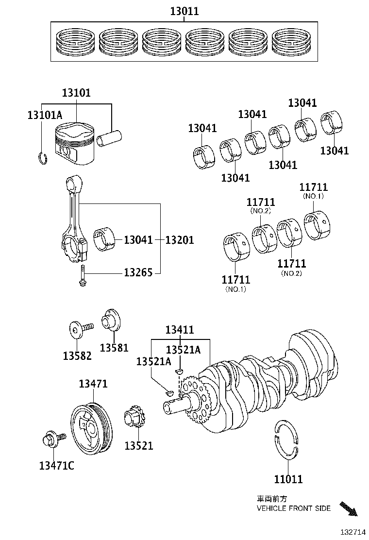 13101-31091 PISTON SUB-ASSY, W/PIN product image