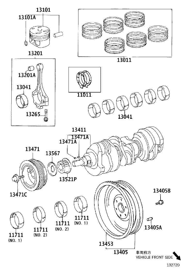 13301-0A040 PISTON SUB-ASSY, W/PIN product image
