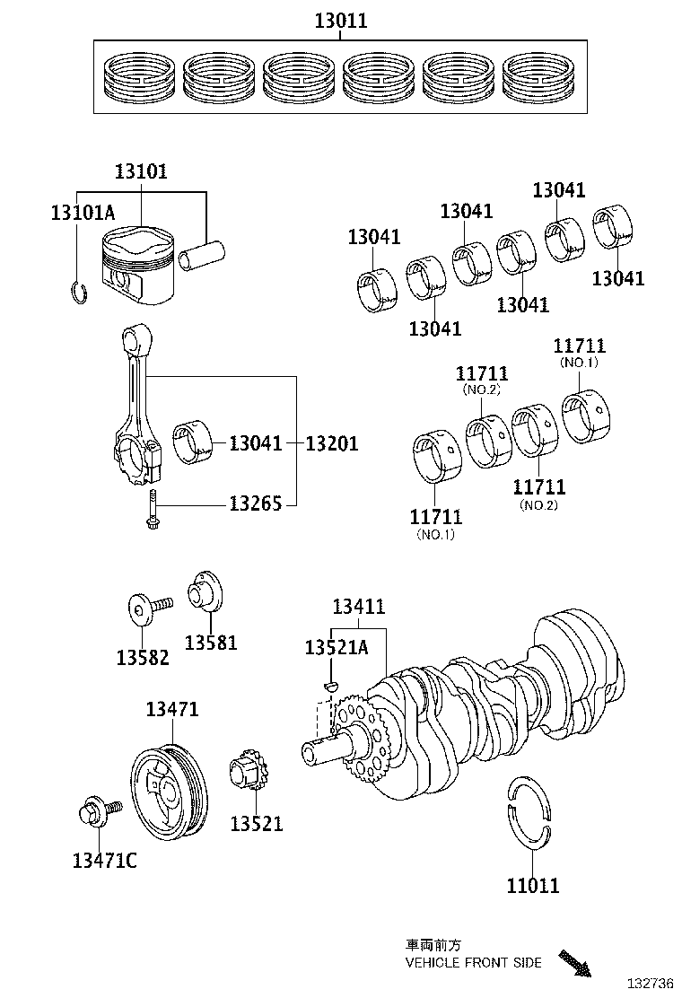 13101-0P050 PISTON SUB-ASSY, W/PIN product image