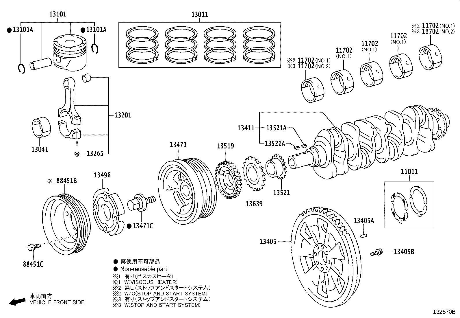 Toyota 13011-11201 RING SET, PISTON