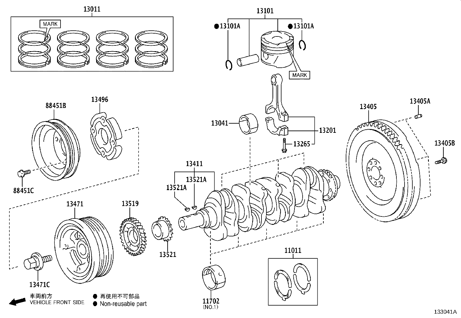 13041-0E031-06 BEARING, CONNECTING ROD product image