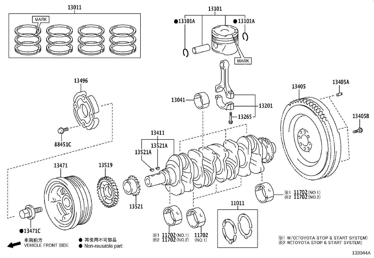 13101-11230 PISTON SUB-ASSY, W/PIN product image