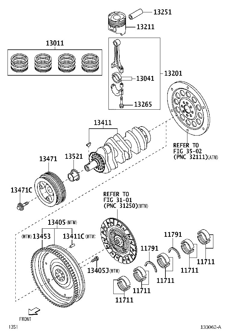 88451-BZ040 PULLEY, CRANKSHAFT, NO.2 product image