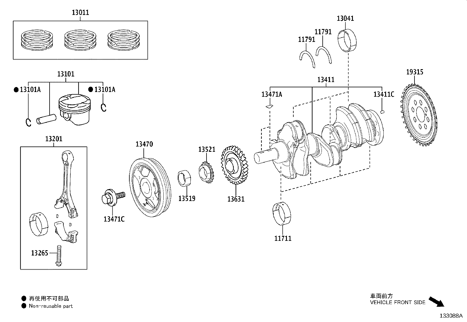 13041-0T080-01 BEARING, CONNECTING ROD product image