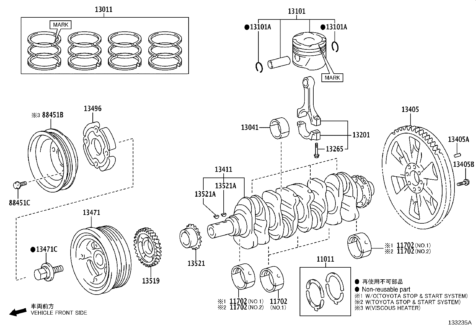 Toyota 13041-11051-06 BEARING, CONNECTING ROD