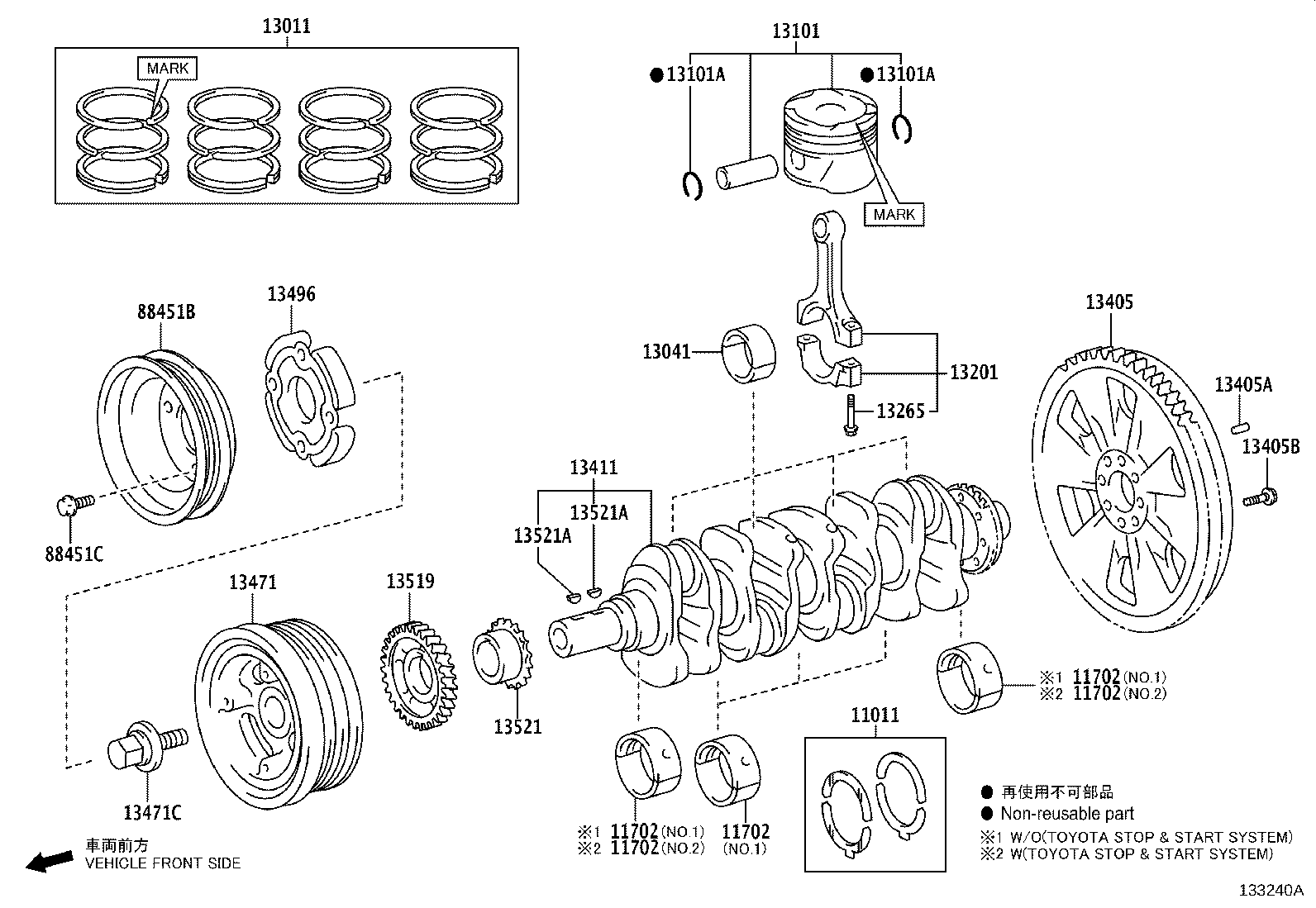 13405-0E111 FLYWHEEL SUB-ASSY product image