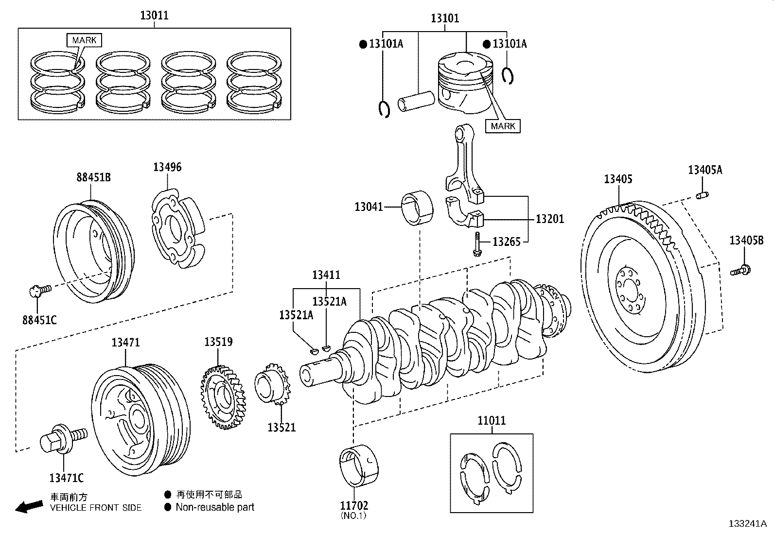 13405-0E111 FLYWHEEL SUB-ASSY product image