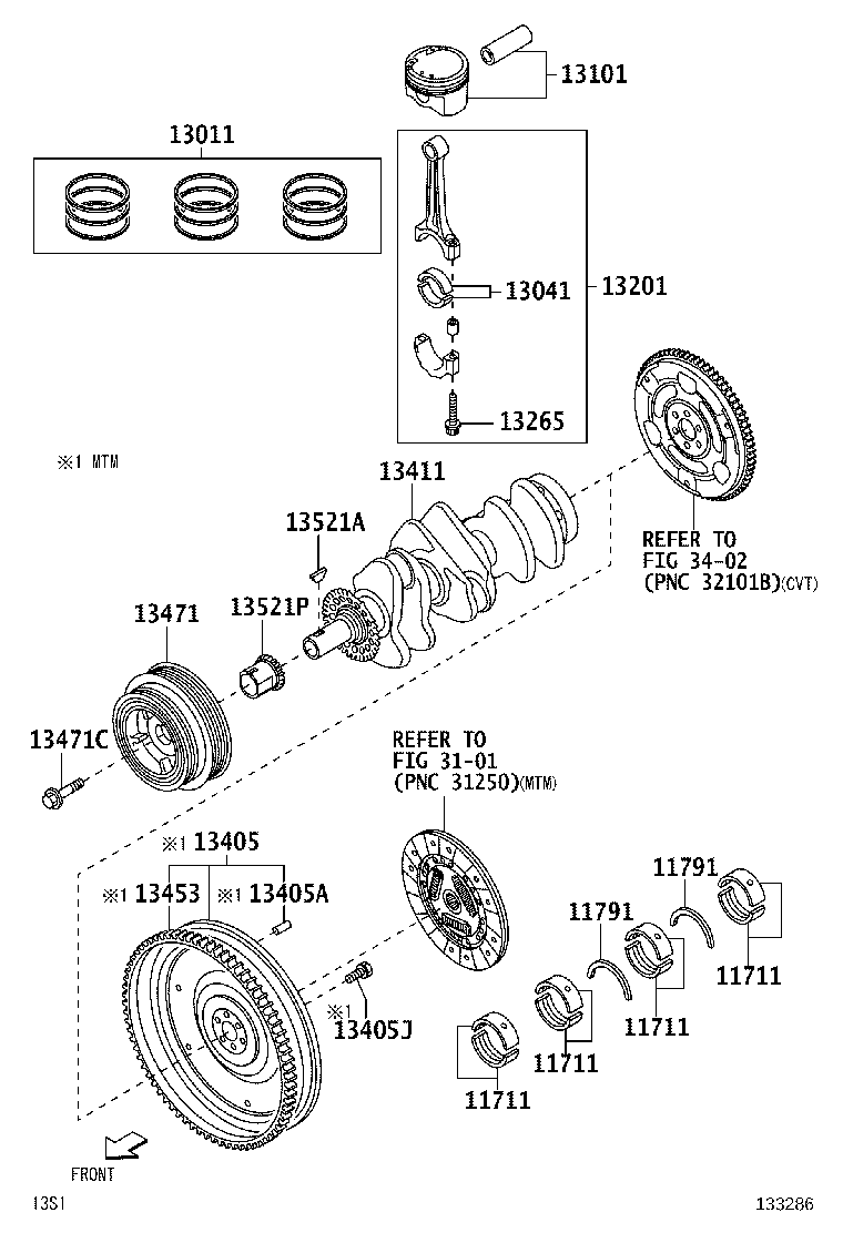 13470-B2110 PULLEY, CRANKSHAFT product image