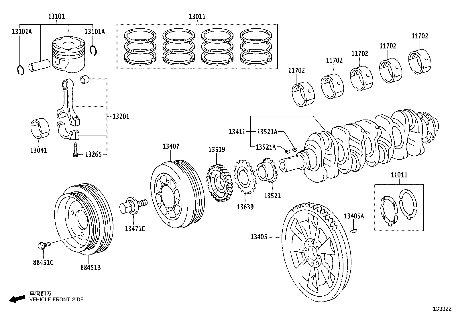 11705-58010 BEARING SET, CRANKSHAFT product image