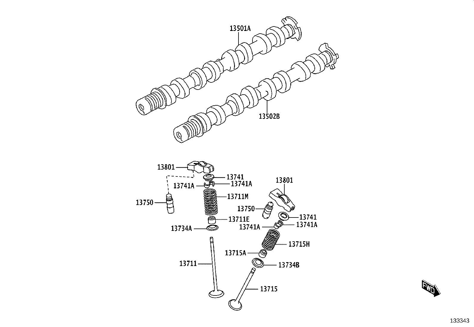 13715-WC010 VALVE, EXHAUST product image