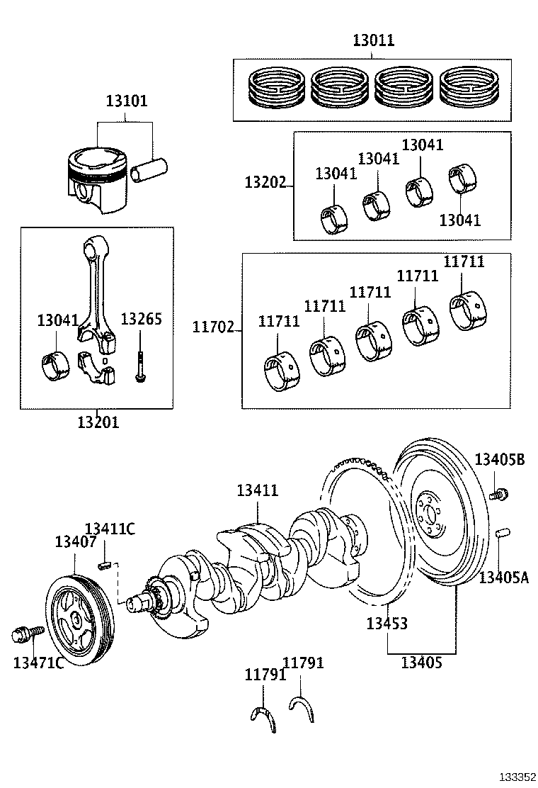 13101-21040 PISTON SUB-ASSY, W/PIN product image