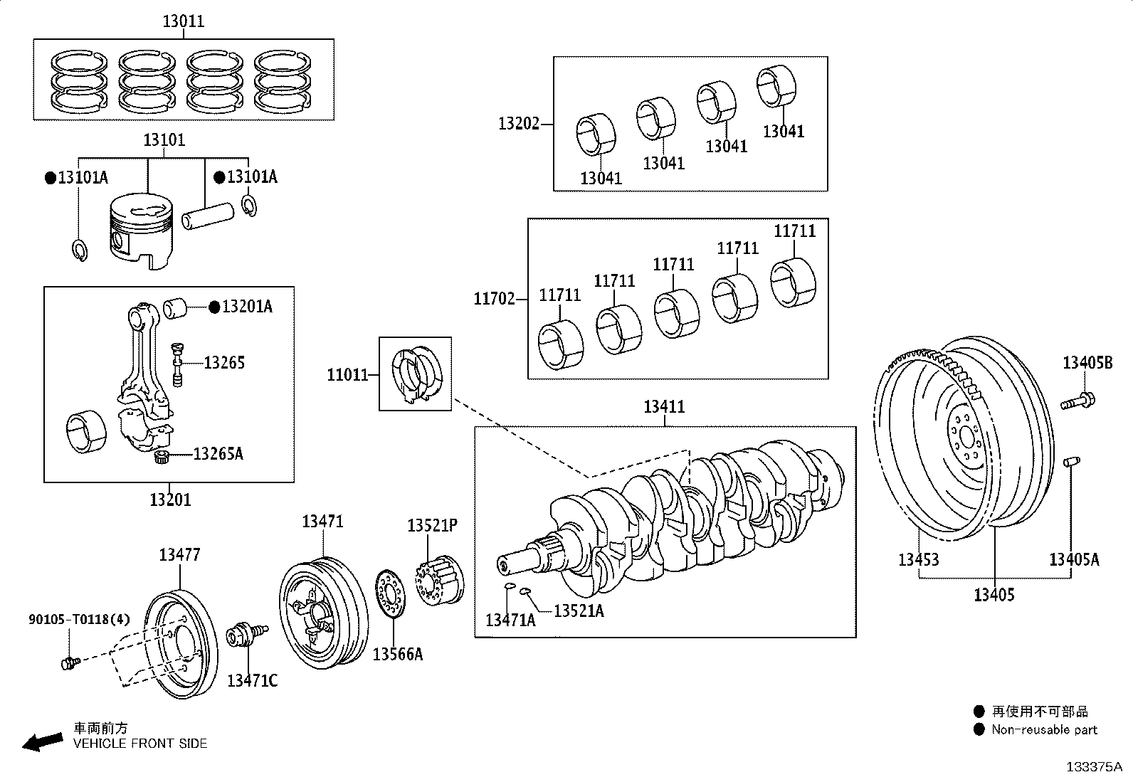 Toyota 13408-11061 PULLEY, CRANKSHAFT