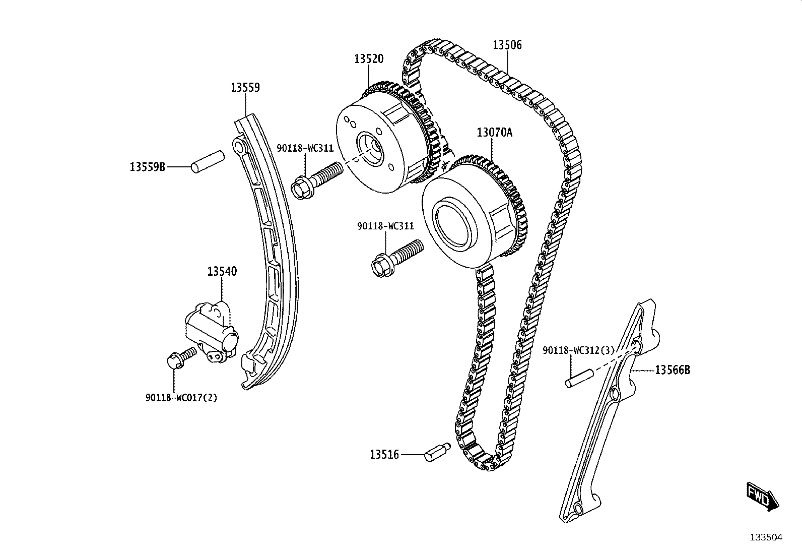 13501-WC010 CAMSHAFT SUB-ASSY, INTAKE product image
