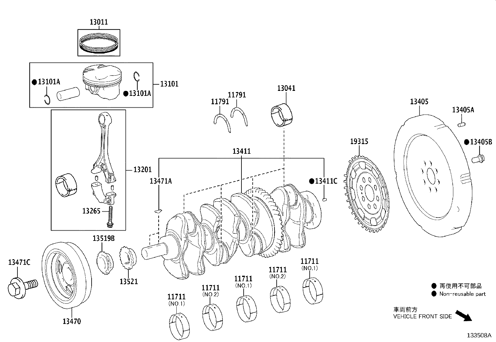 13451-F0030 FLYWHEEL SUB-ASSY product image