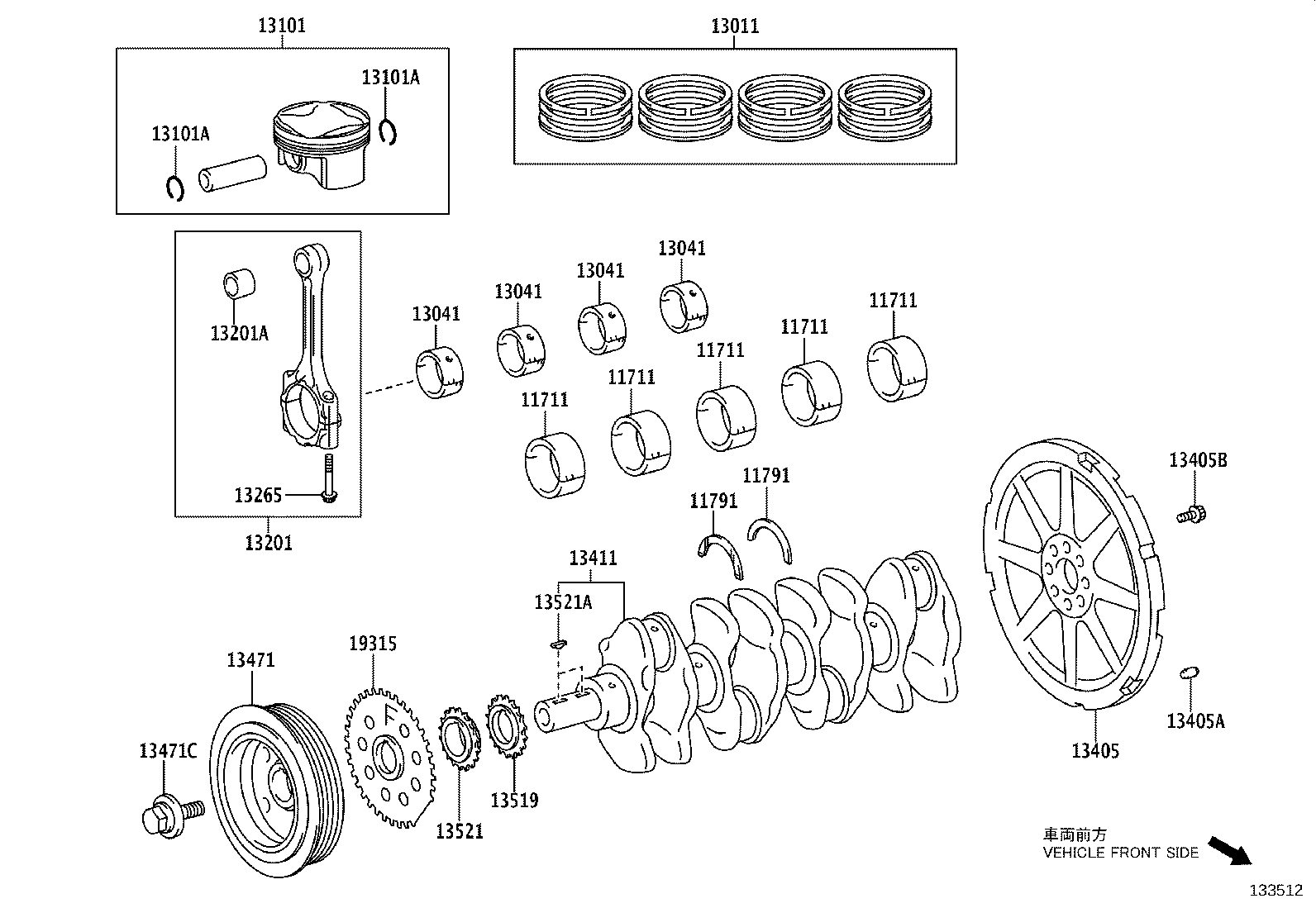 13101-F3020 PISTON SUB-ASSY, W/PIN product image