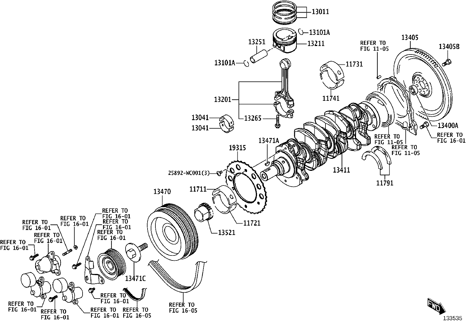 13281-WC007 BEARING, CONNECTING ROD product image