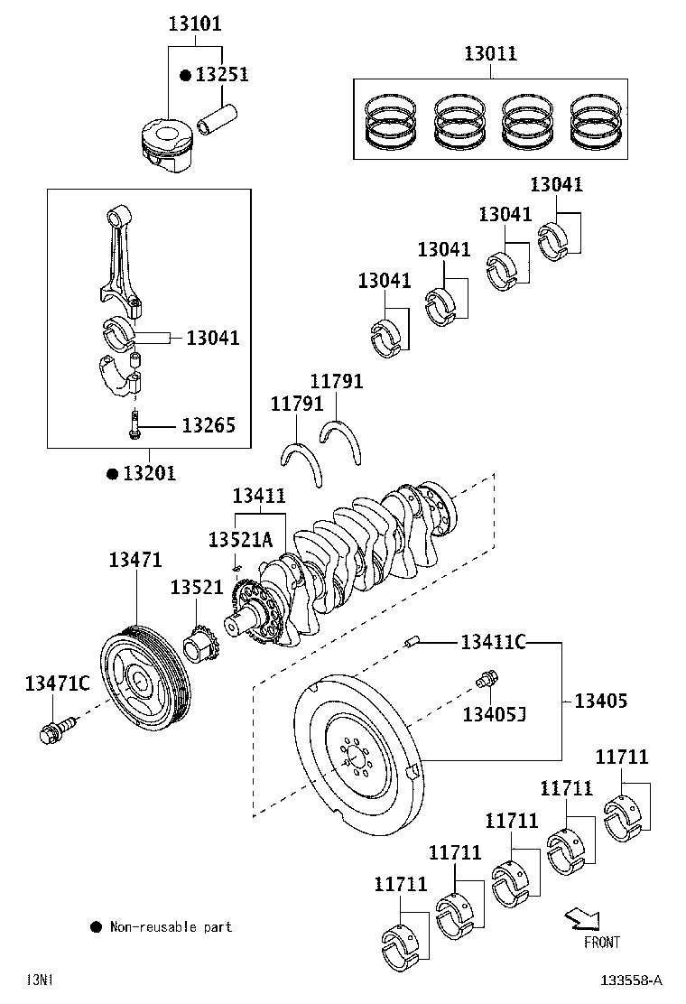 13101-BZ280 PISTON SUB-ASSY, W/PIN product image